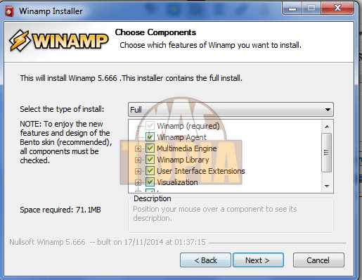تثبيت Winamp تثبيت Winamp