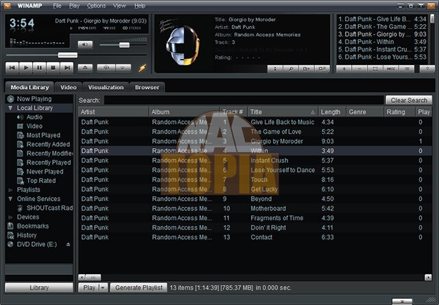 برنامج Winamp للحواسيب برنامج Winamp للحواسيب
